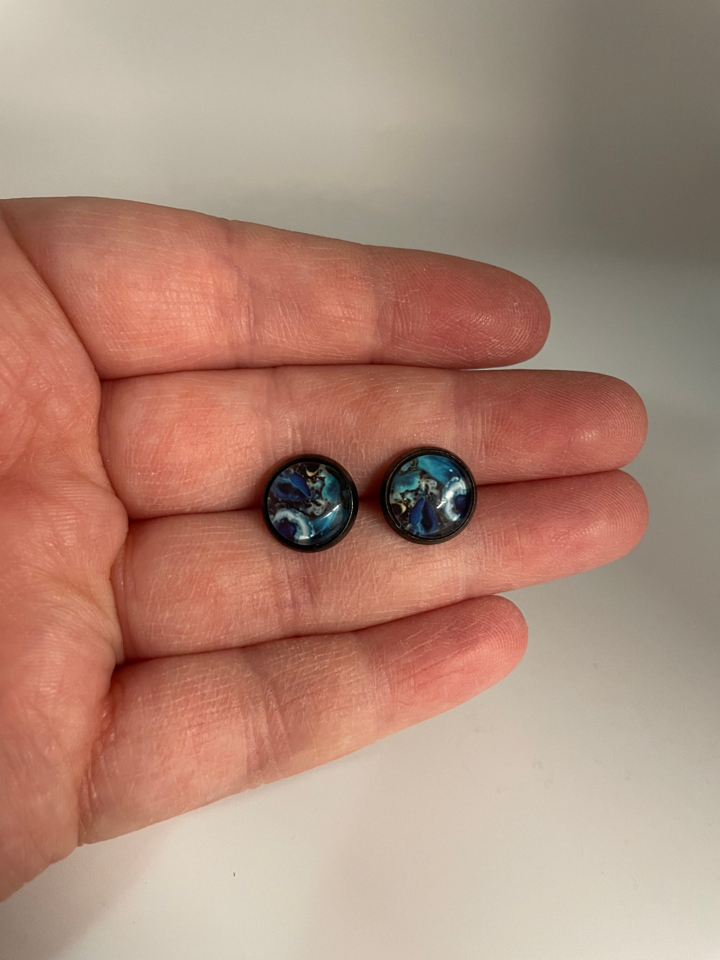 Ocean Wave Stud Earrings-Stainless Steel+Nickel Free