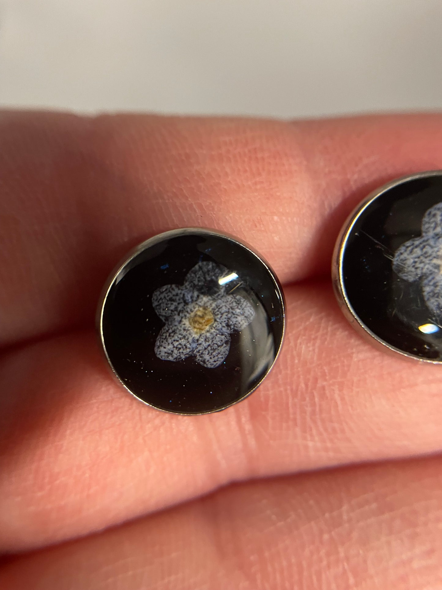 Forget-Me-Not Stud Earrings-Stainless Steel