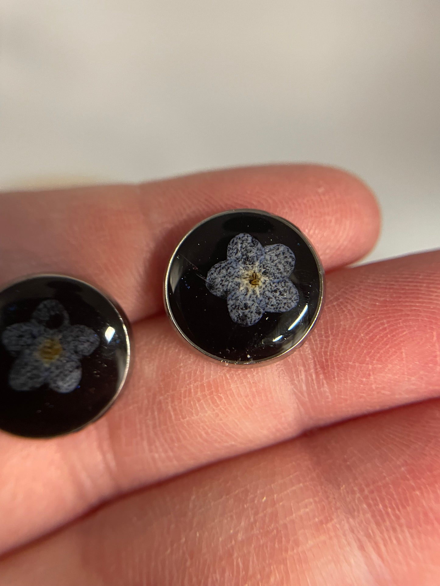 Forget-Me-Not Stud Earrings-Stainless Steel