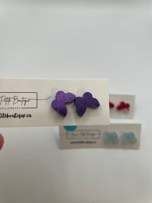 Butterfly Stud Earrings-Nickel Free