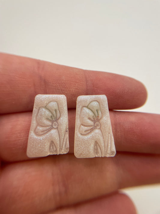 Floral Stud Earrings- Nickel Free