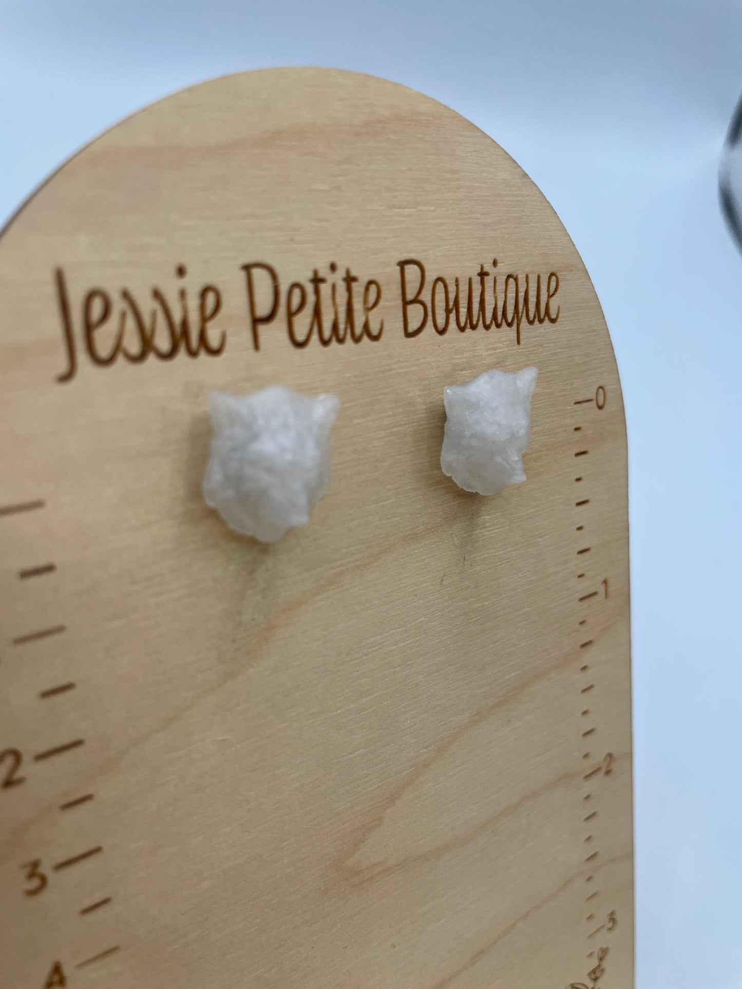 Wolf head stud earrings-Nickel Free