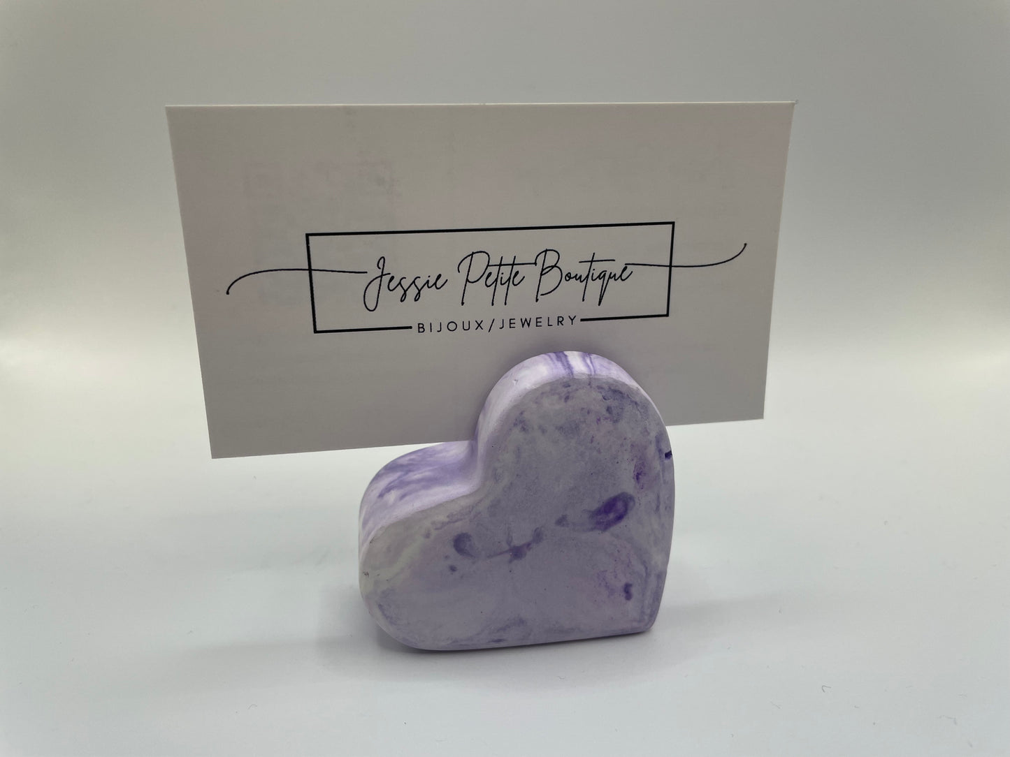 Heart-Shaped Eco-Resin Card Holder