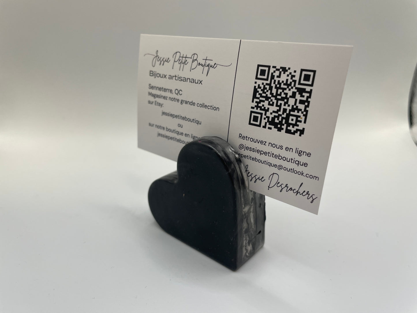 Heart-Shaped Eco-Resin Card Holder