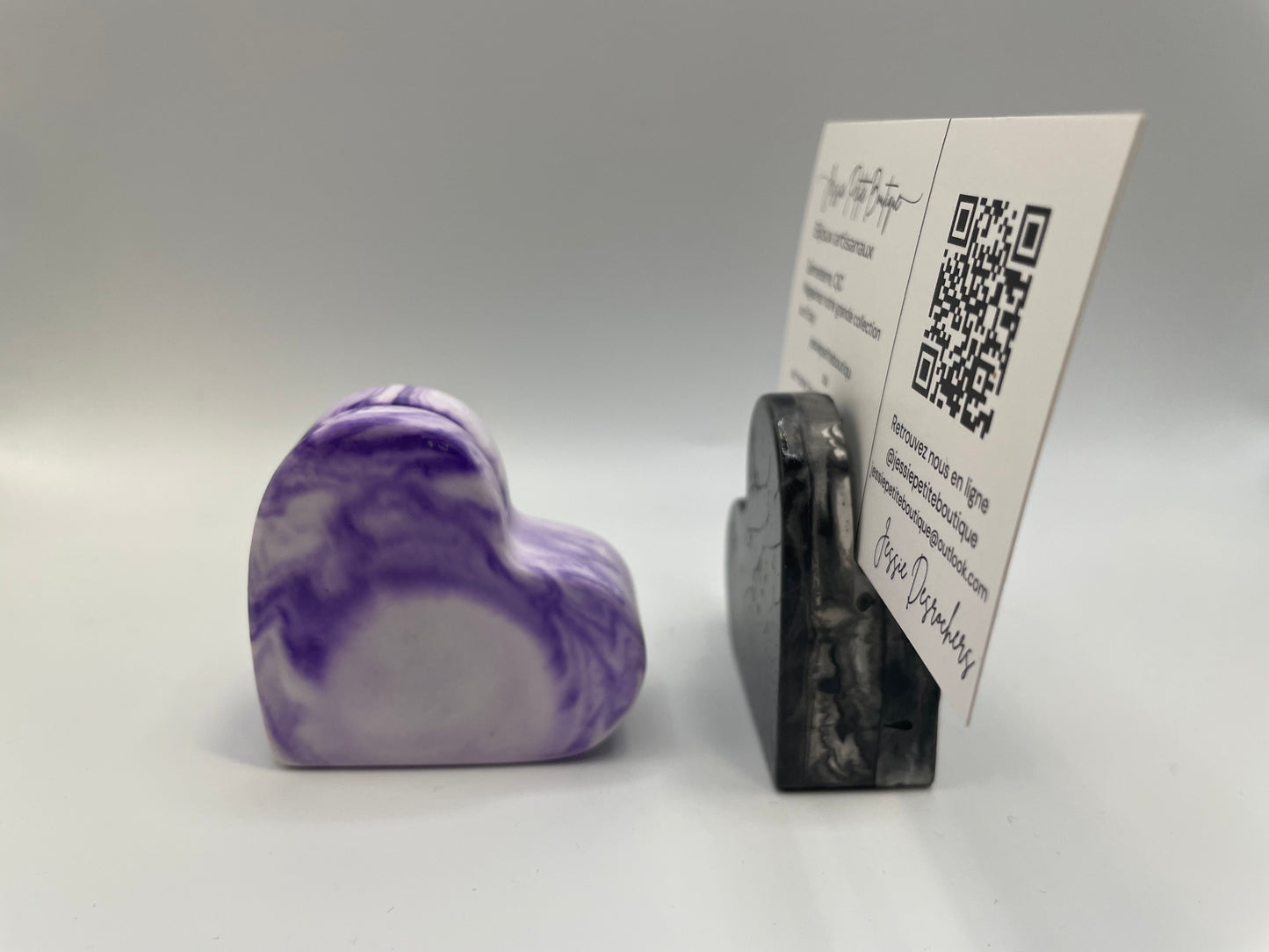 Heart-Shaped Eco-Resin Card Holder