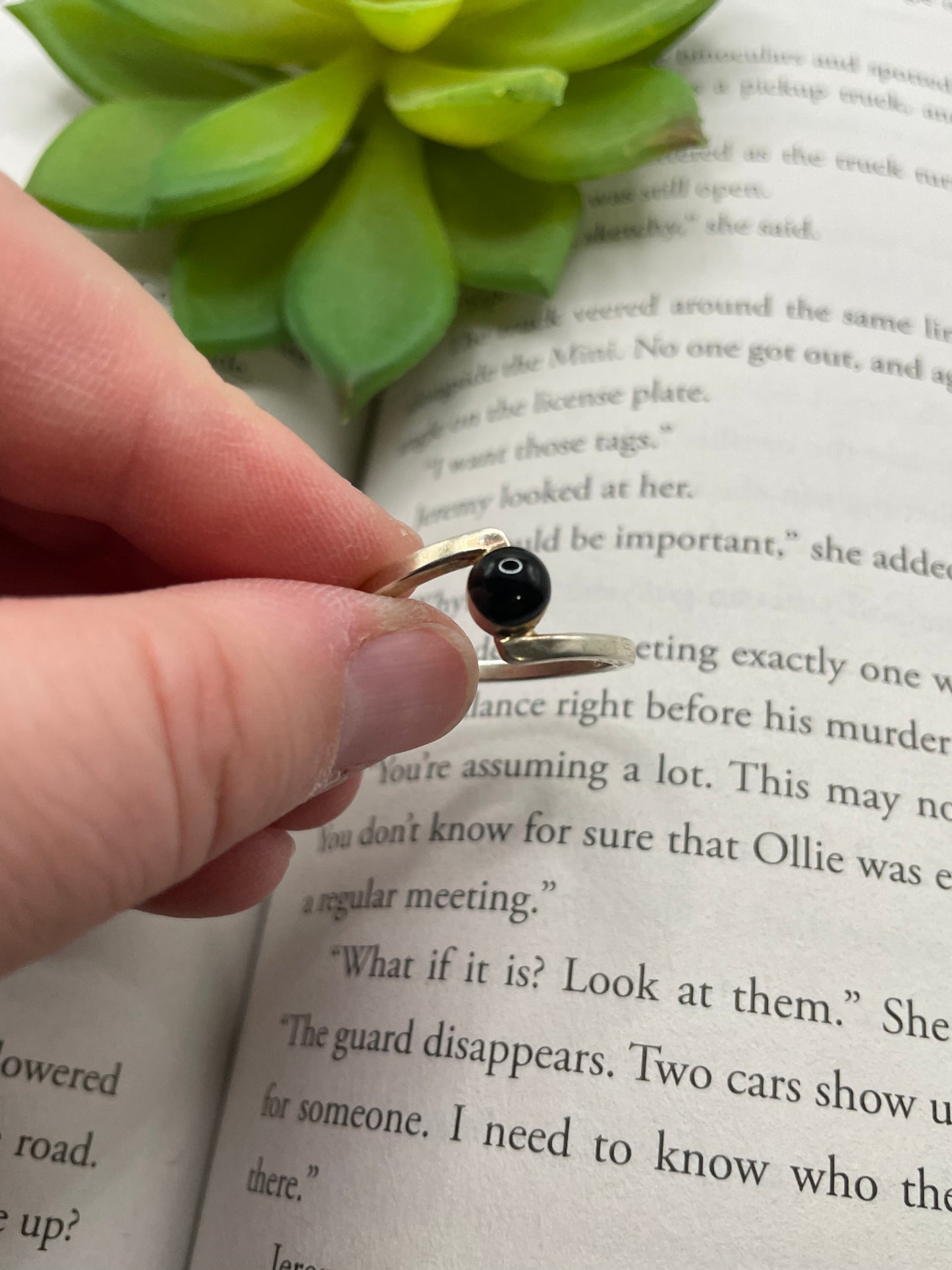 Black Dome Bezel Ring-Size 10½ US