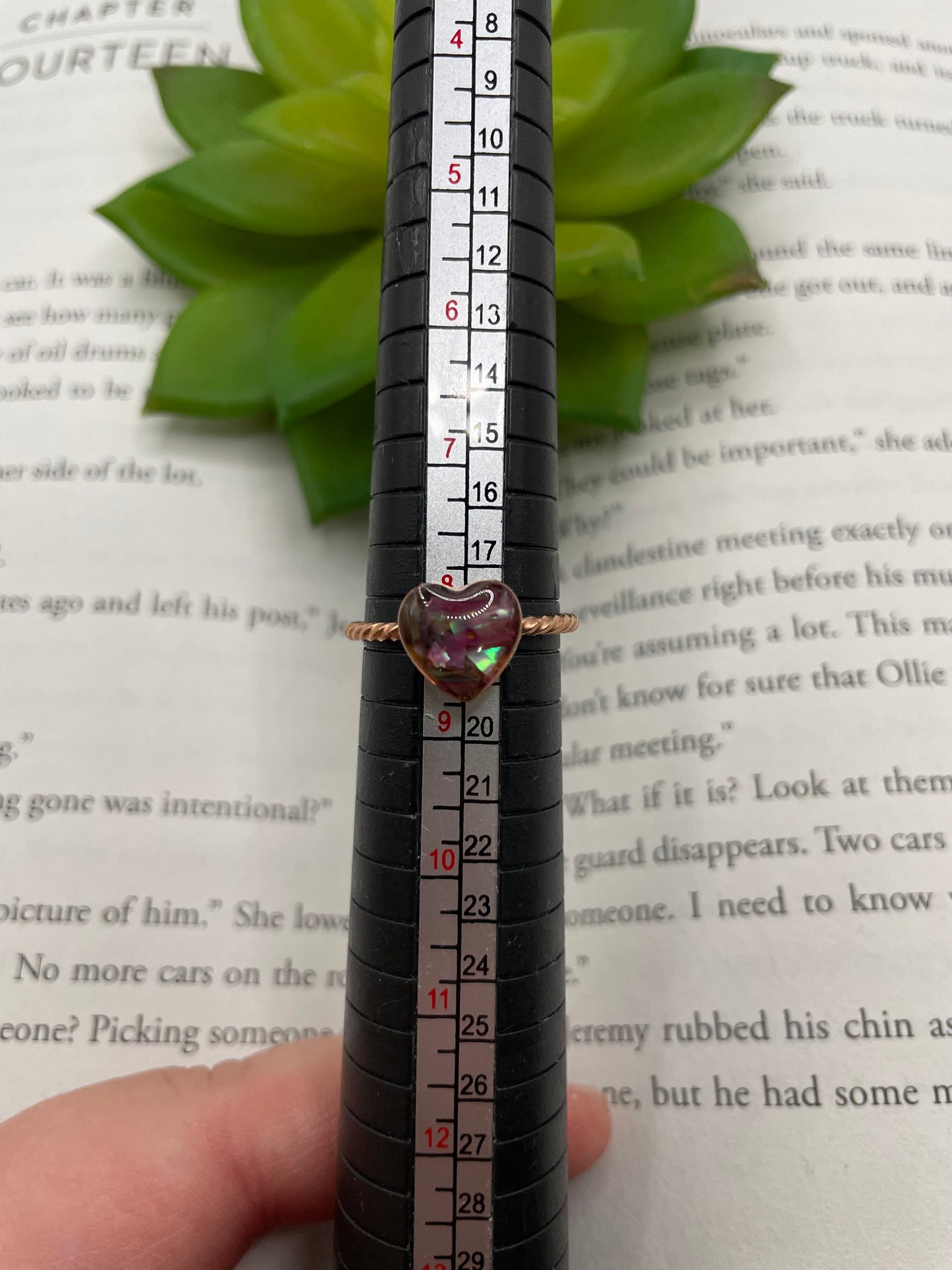 Heart Shell Rose Gold Ring- Size 8US