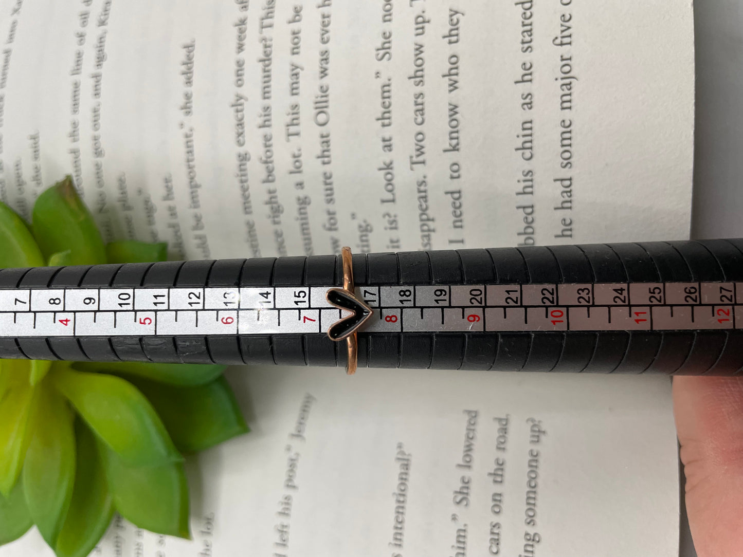 Rose Gold Heart Ring- Size 7 ½ US