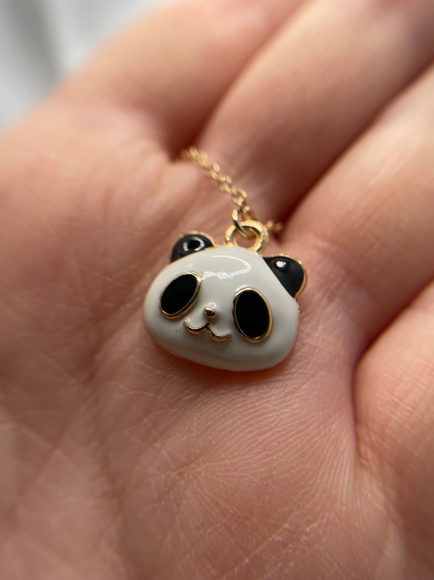 Collier Panda en émail – 21"Sans Nickel