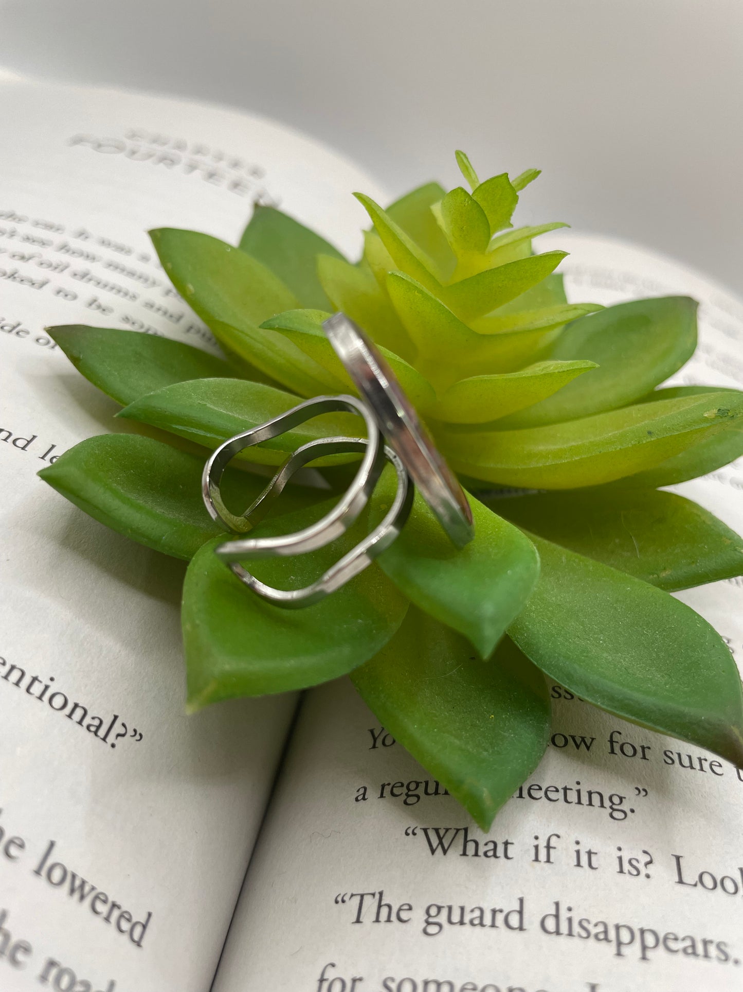 Grosse Bague Coquillage -Acier Inoxydable (Ajustable)