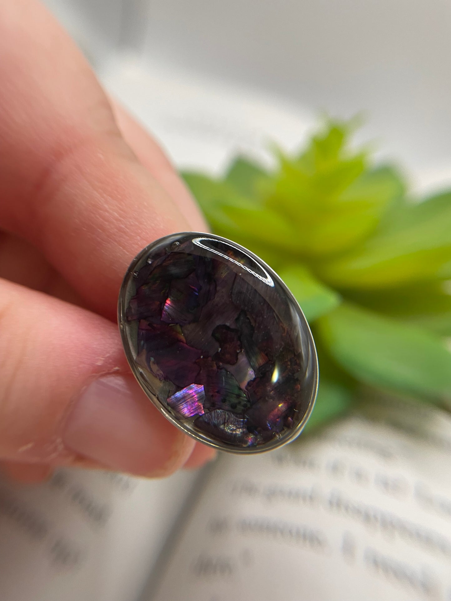 Grosse Bague Coquillage -Acier Inoxydable (Ajustable)