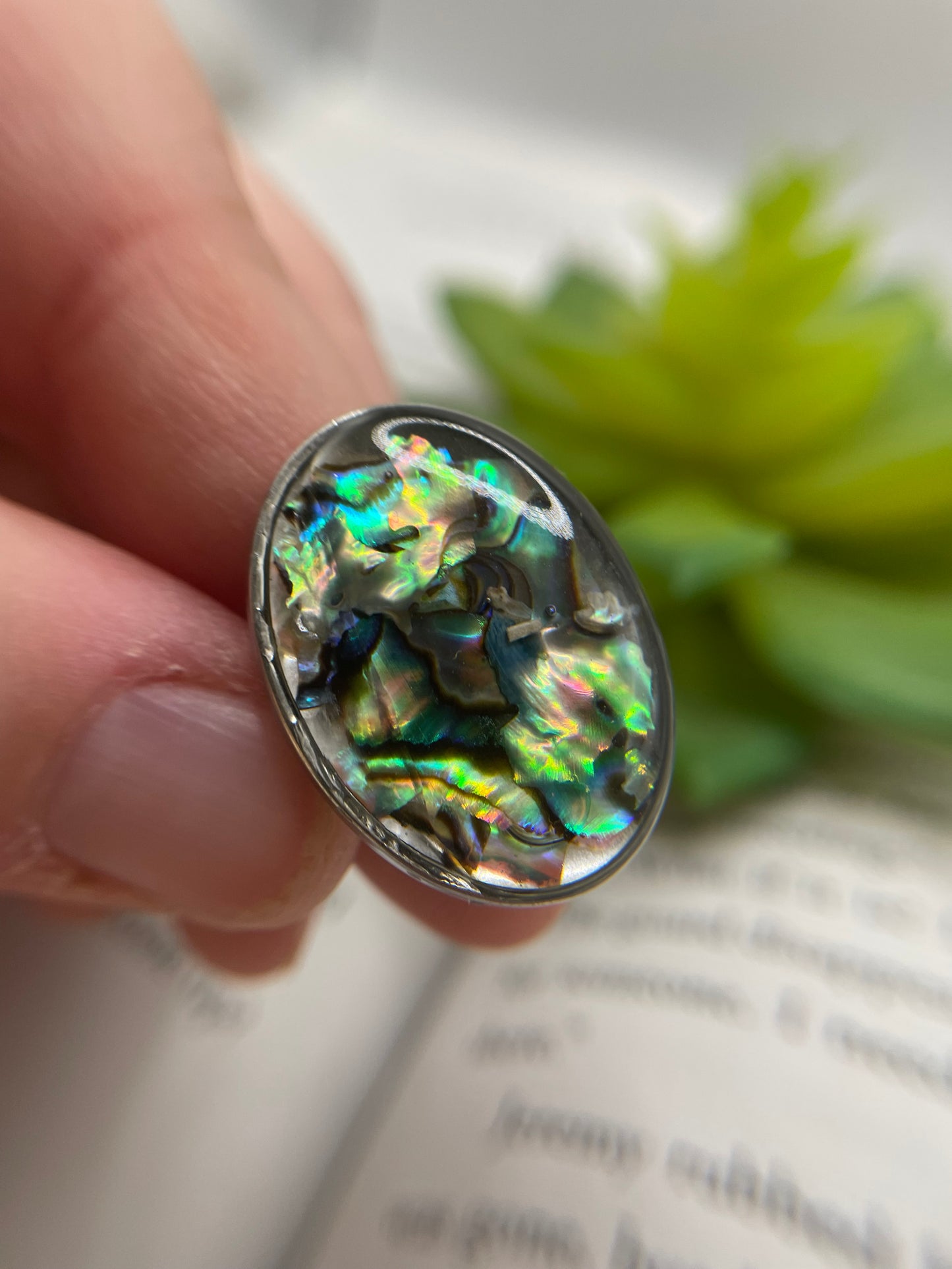 Grosse Bague Coquillage -Acier Inoxydable (Ajustable)