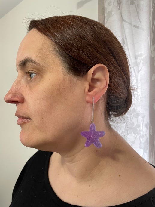 Sparkly Starfish Dangle Earrings – NICKEL FREE