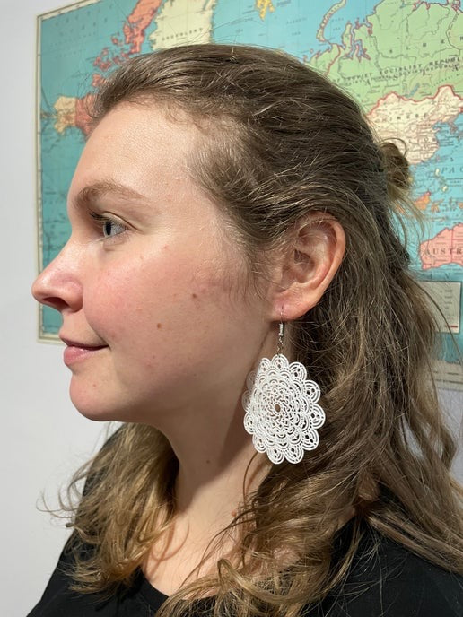 Big Clay Mandala Earrings