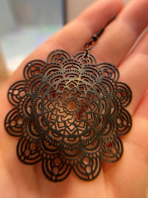Big Clay Mandala Earrings