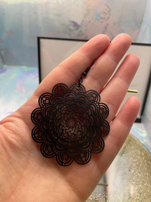 Big Clay Mandala Earrings