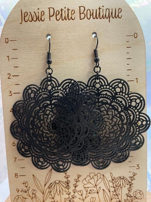 Big Clay Mandala Earrings