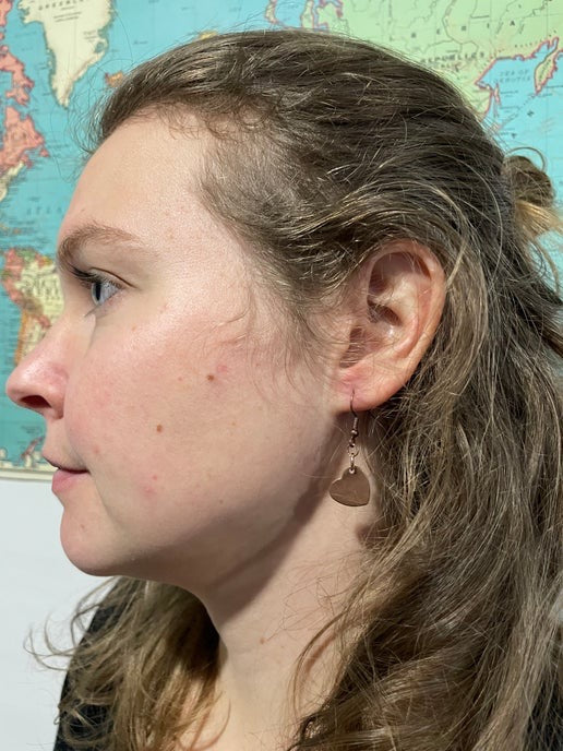 Rose Gold Heart Earrings