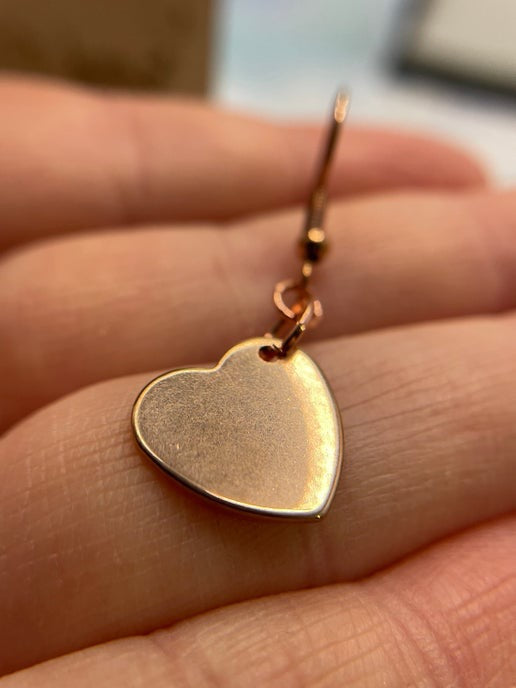 Rose Gold Heart Earrings