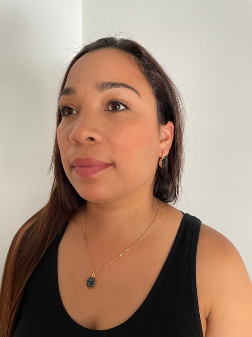 Black Druzy Necklace & Earring Set – Gold Finish