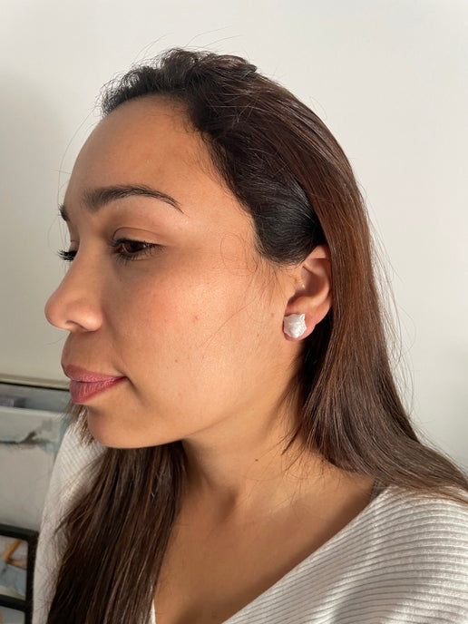 Wolf head stud earrings-Nickel Free