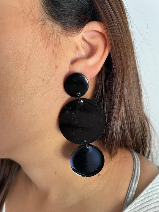 Morgan : Boucles d'oreilles noires -Sans nickel