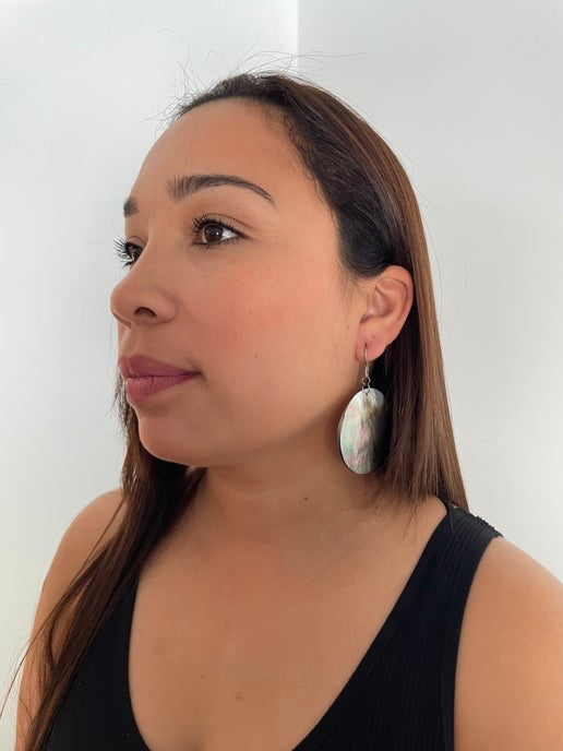 Boucles d'oreilles Big Shell - acier inoxydable