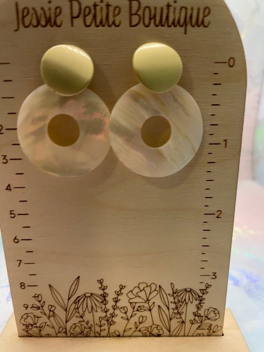 Boucles d'oreilles coquillage rondes bouton d'oreille rond - Sans nickel