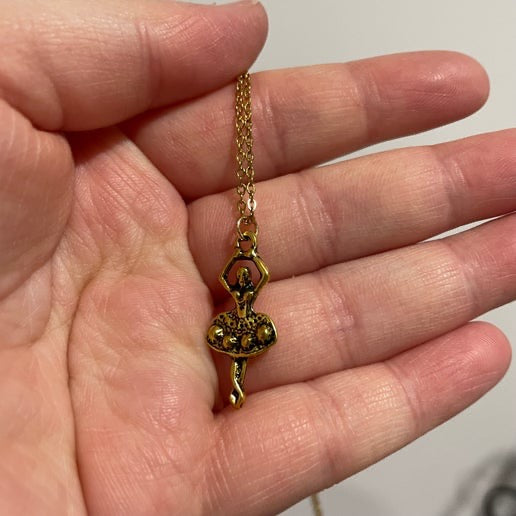 Elegant Gold Ballerina Necklace