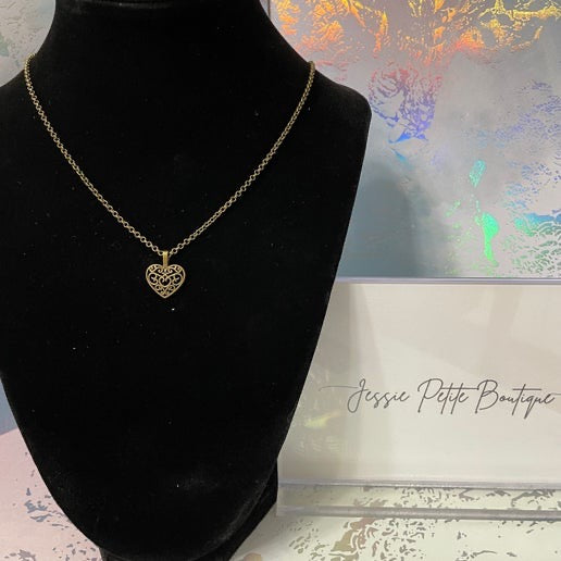 Bronze Heart Charm Necklace