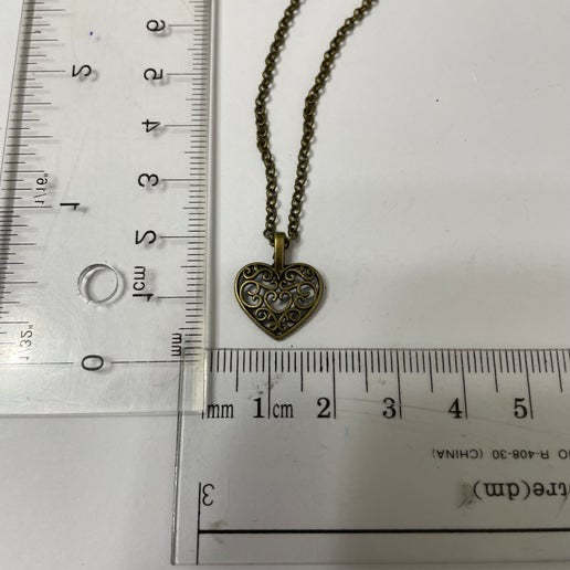 Bronze Heart Charm Necklace