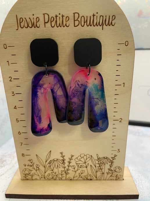 Anahe: Aurora Dream – Abstract Rainbow Drop Earrings(Nickel Free)