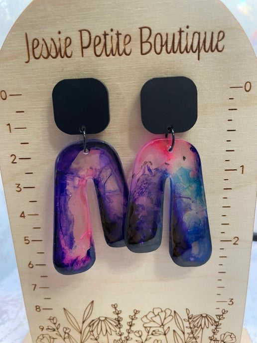 Anahe: Aurora Dream – Abstract Rainbow Drop Earrings(Nickel Free)