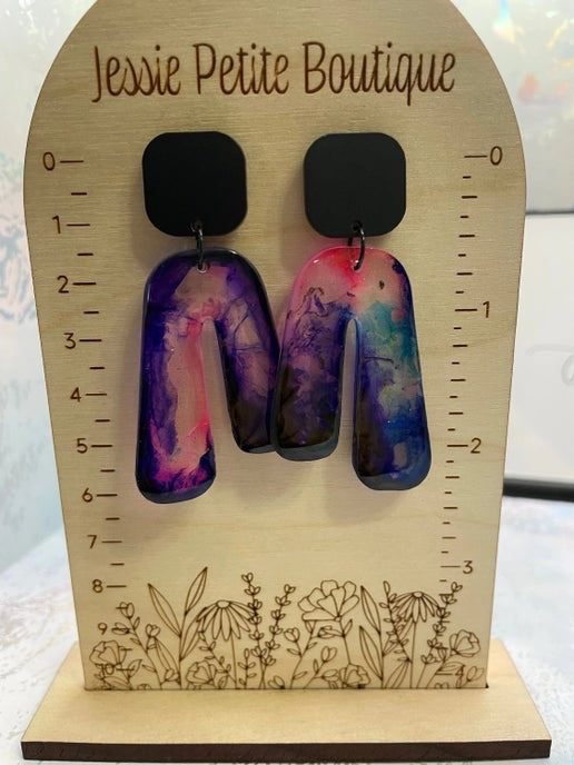 Anahe: Aurora Dream – Abstract Rainbow Drop Earrings(Nickel Free)