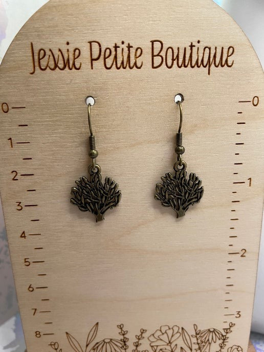Bronze Tree Necklace & Earrings Set