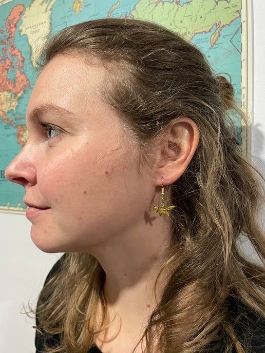 Little Metal Gold Fox Earrings