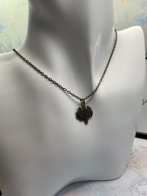 Bronze Tree Necklace & Earrings Set