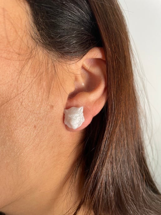 Wolf head stud earrings-Nickel Free