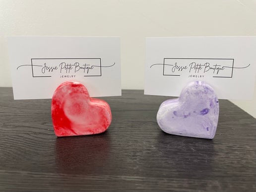 Heart-Shaped Eco-Resin Card Holder