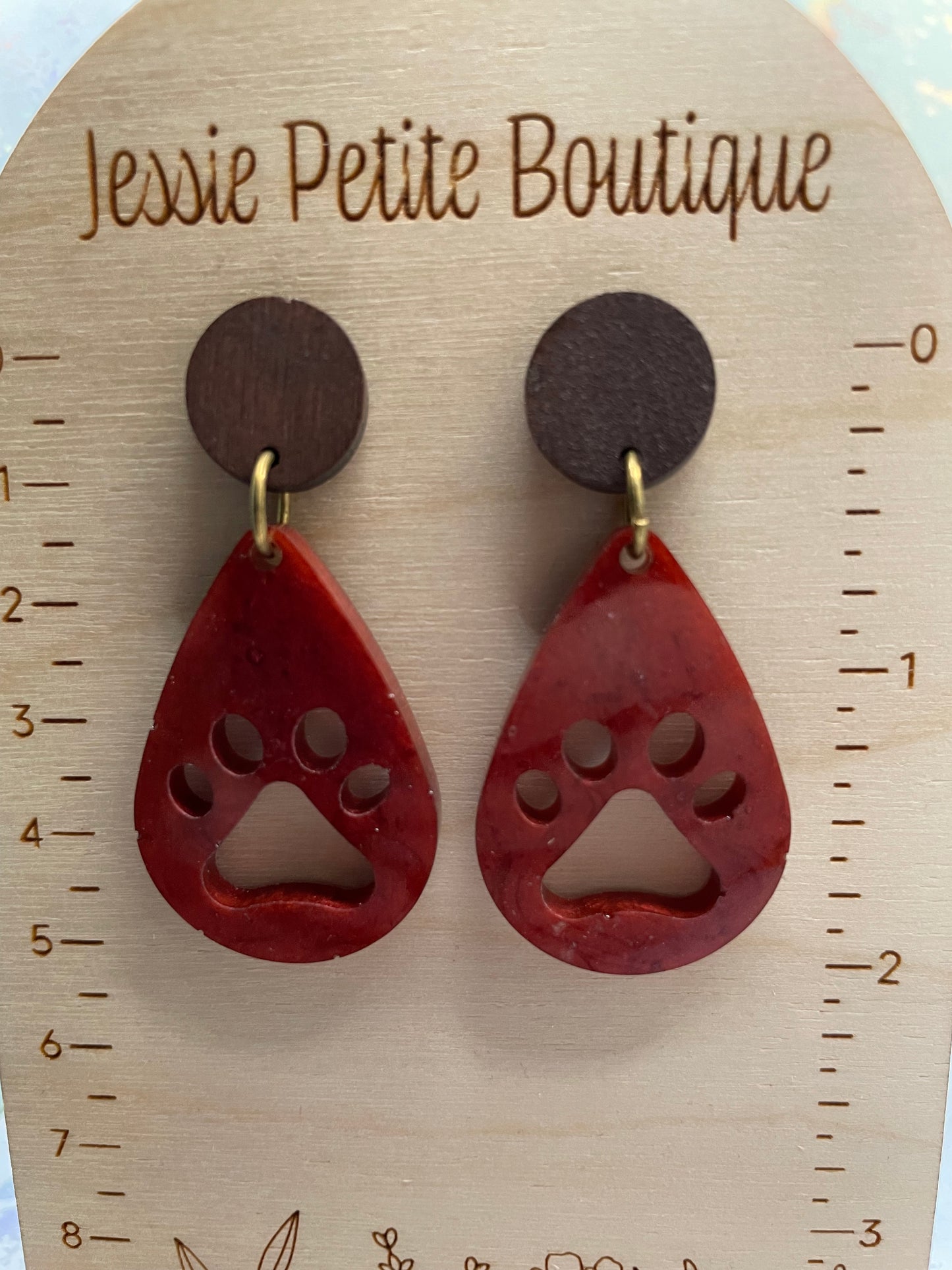 La patte: Earrings+Wood Stud