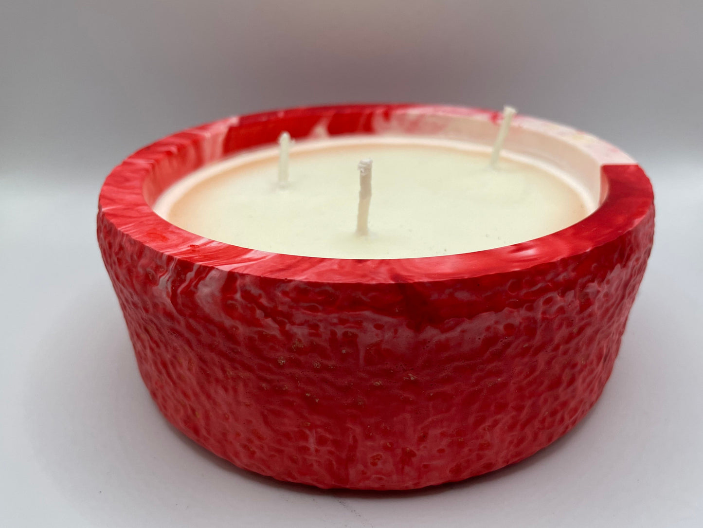 Red Eco-Resin Candle – Clean Lemon Soy Wax
