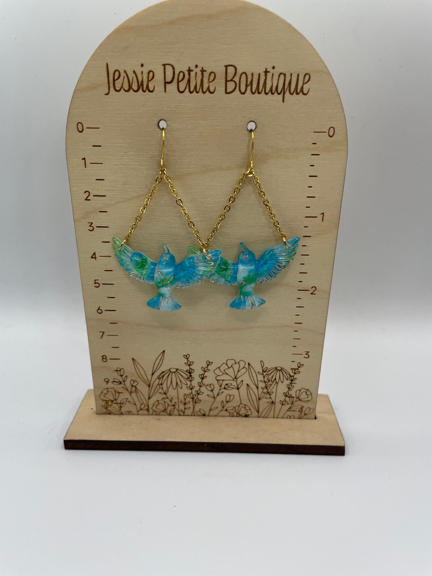 Limited Edition Flying Bird Earrings- on a chain