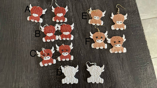 Adorable Handmade Cow Earrings – NICKEL FREE