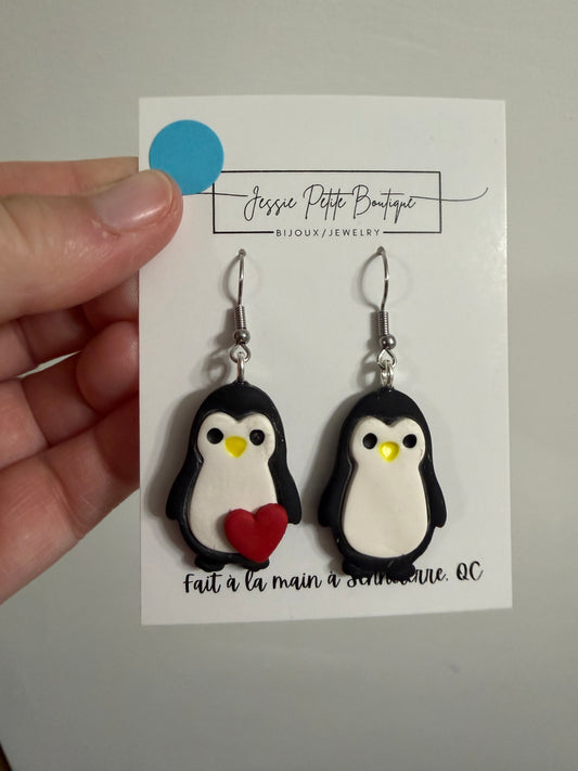Boucles d’oreilles pingouins