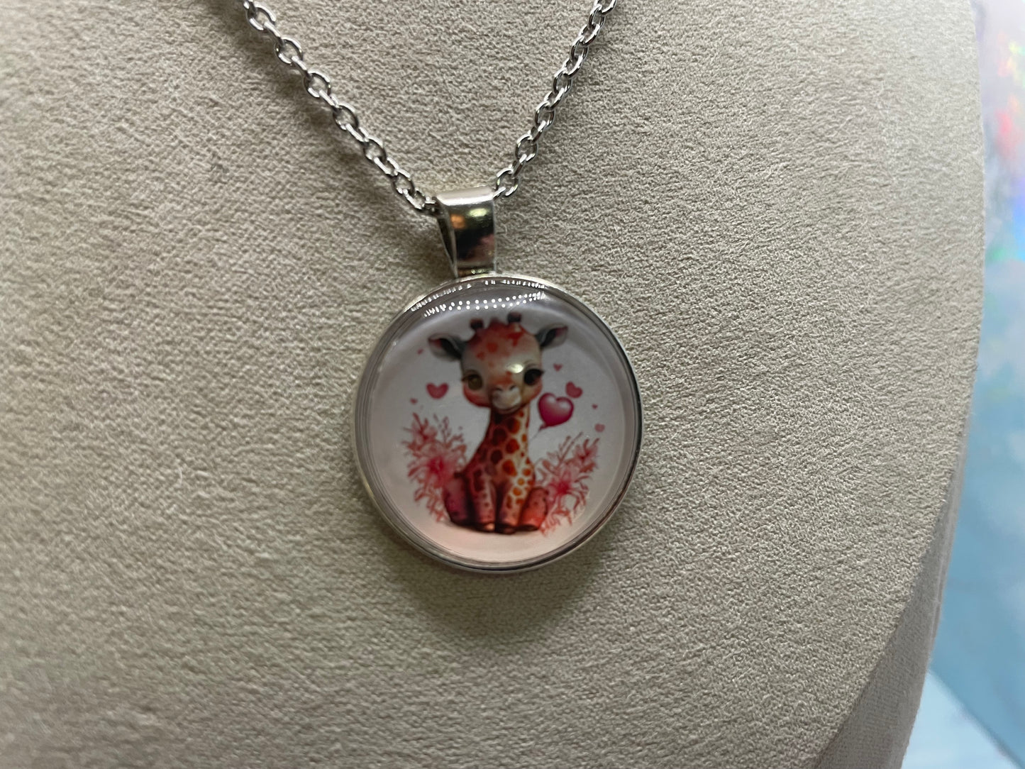 Collier Argent Cabochon Animal