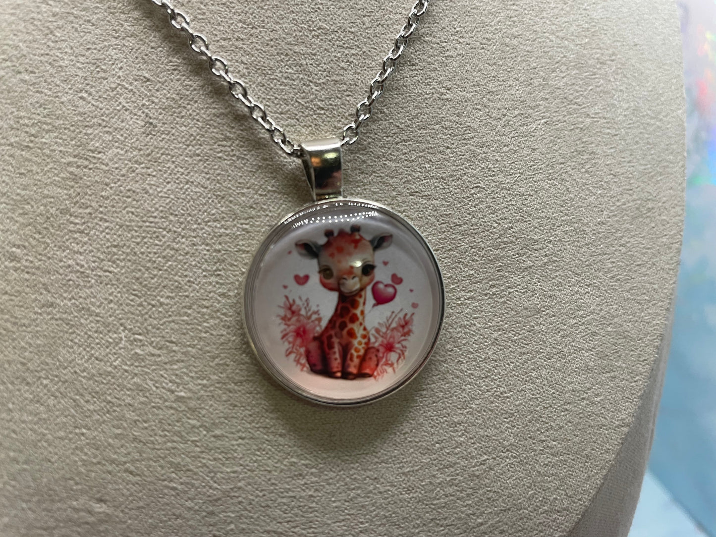 Collier Argent Cabochon Animal