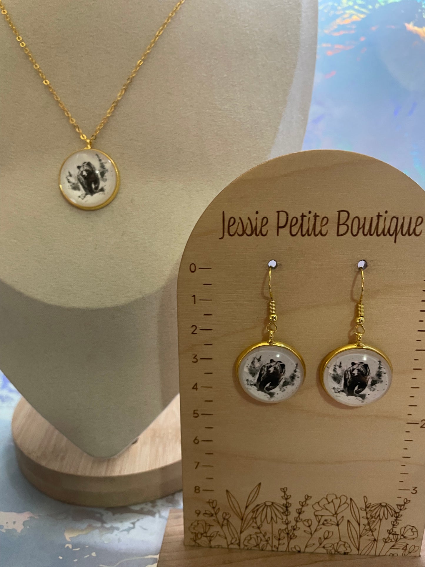 Gold Bezel Wildlife SET