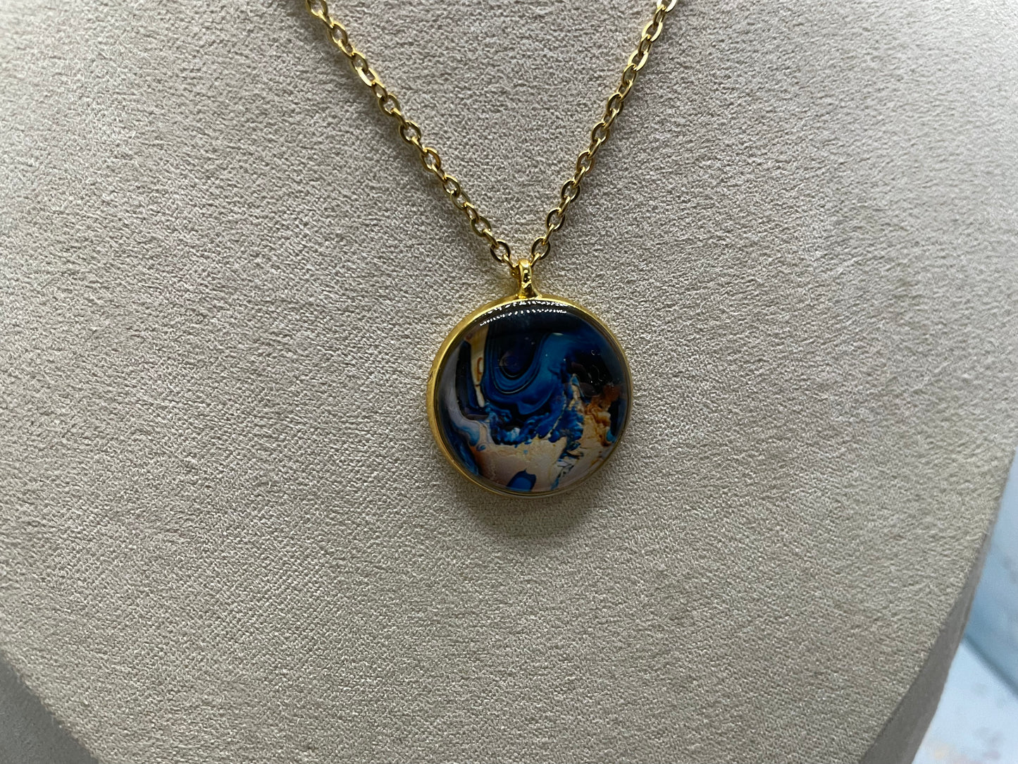 Ensemble Marbré Bleu-Acier Inoxydable+Sans Nickel