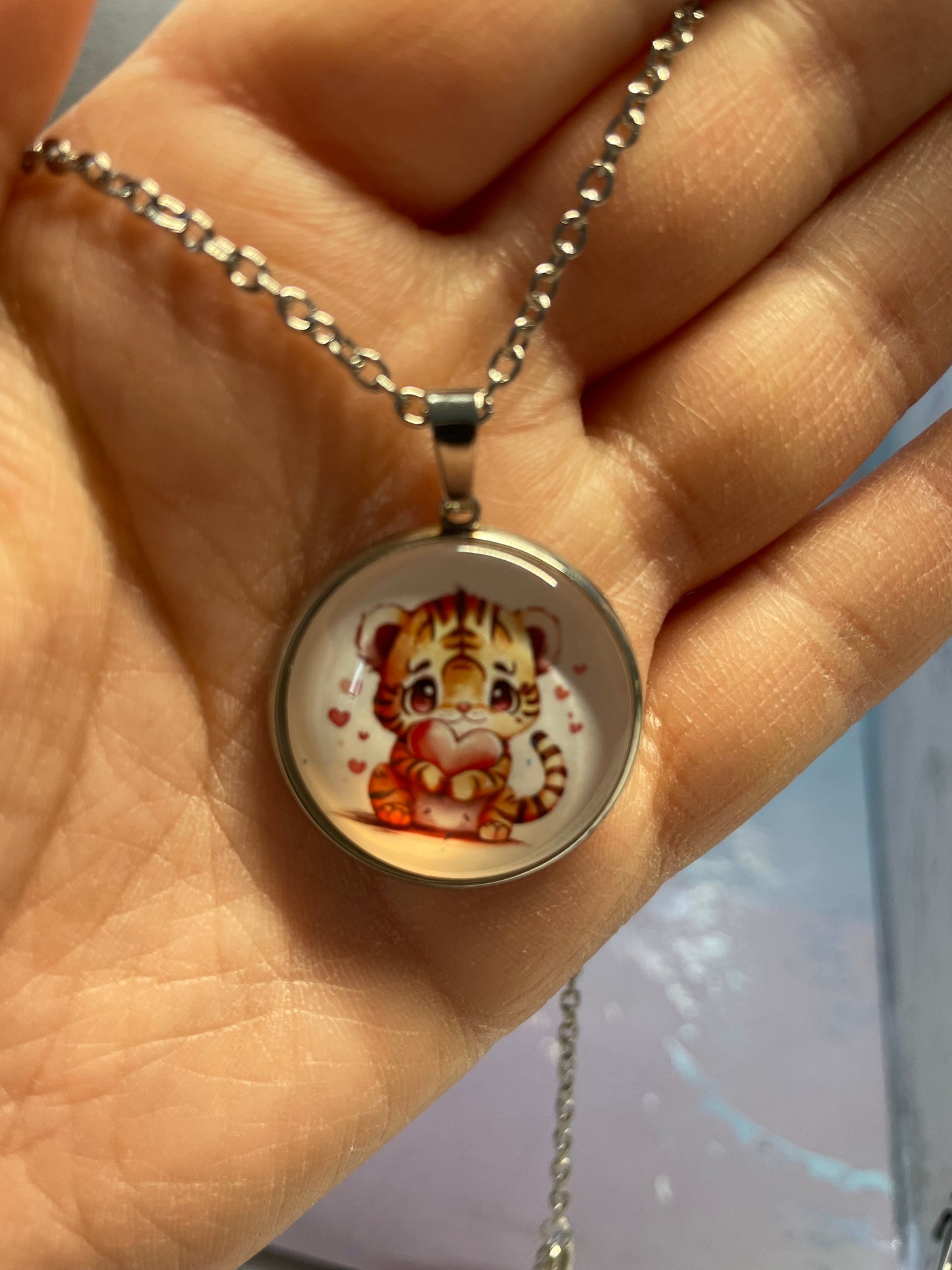 Collier Animal Adorable (Fini Argent)