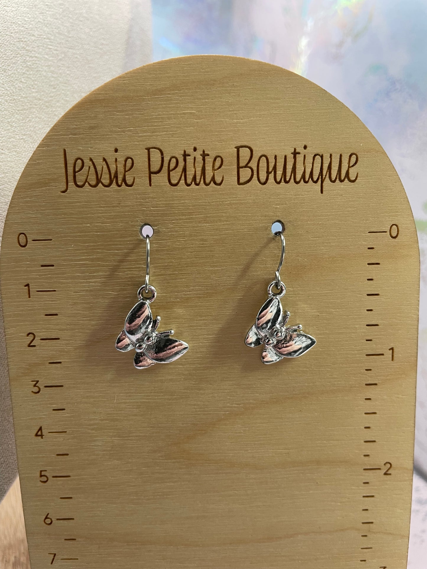 Ensemble de bijoux papillon argenté